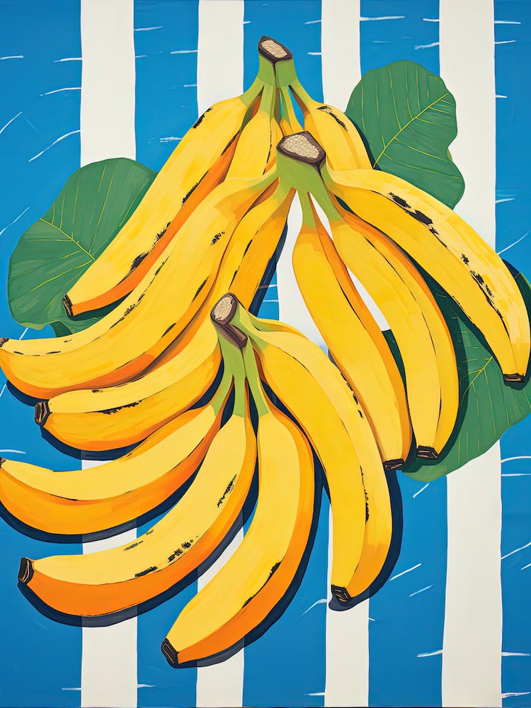 Bananas Fruit Summer Illustration 4