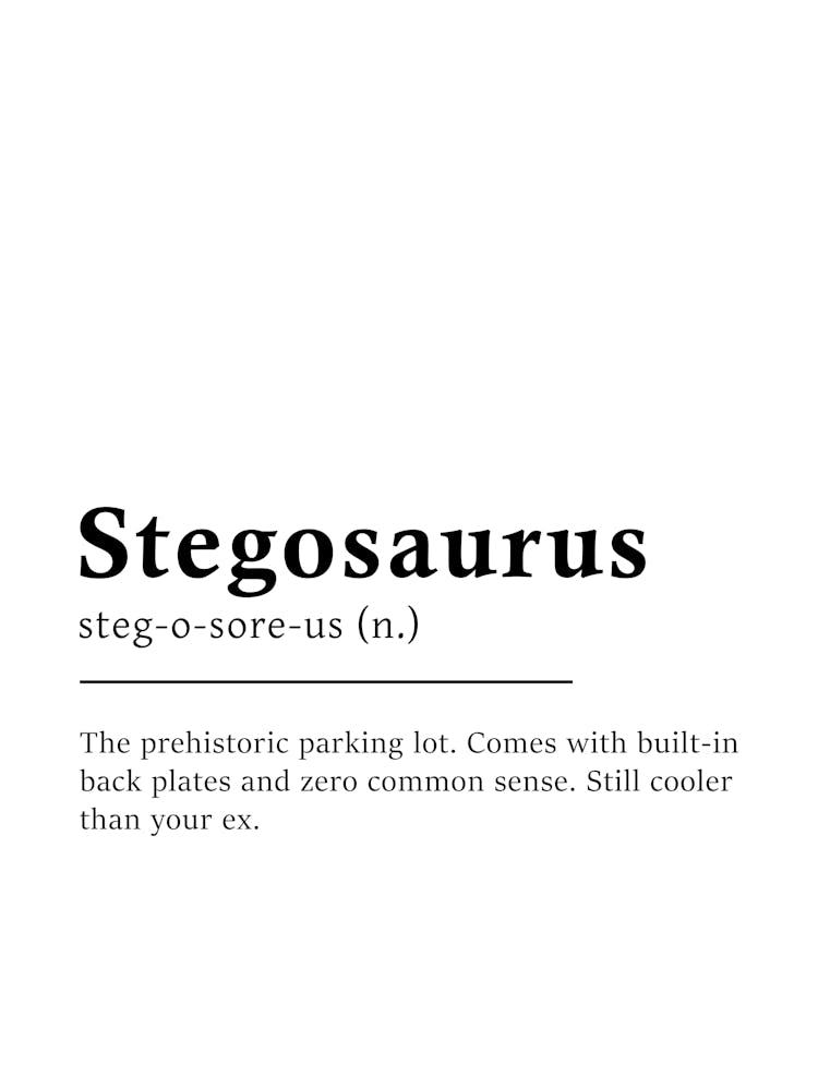 Stegosaurus Definition Poster - Dictionary