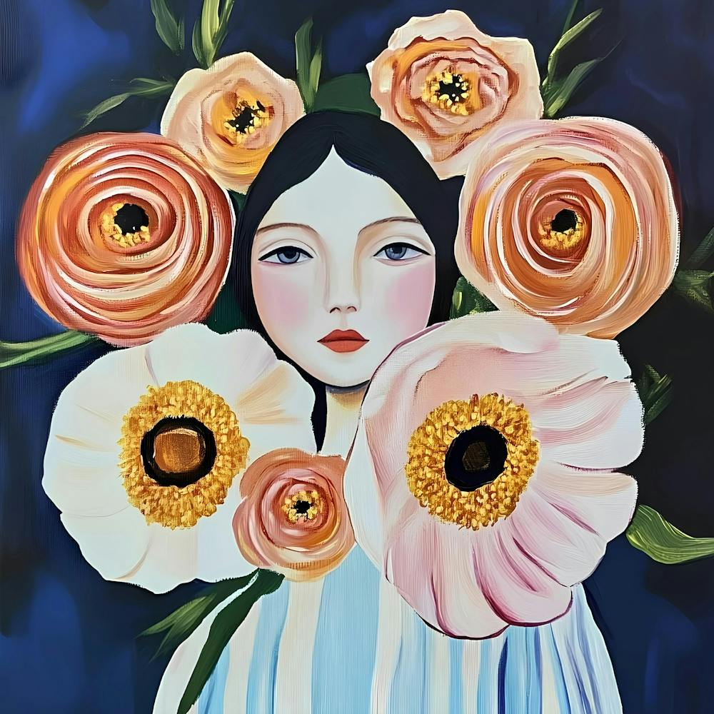Girl With Flowers