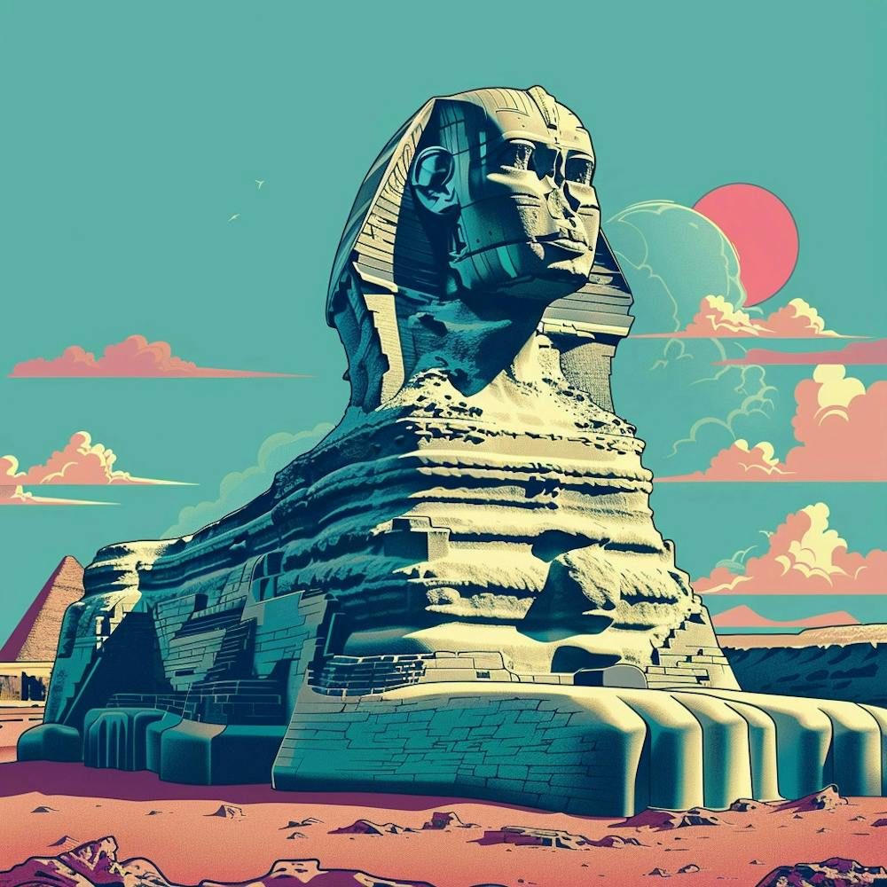 A Sphinx In Giza Lofi Illustration 1719991136 2