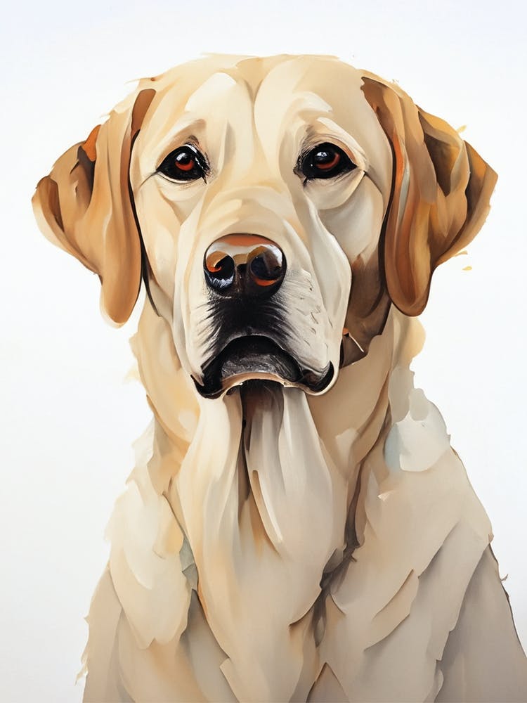 Peinture à l'Huile de Chien Labrador - Art Numérique Animalier