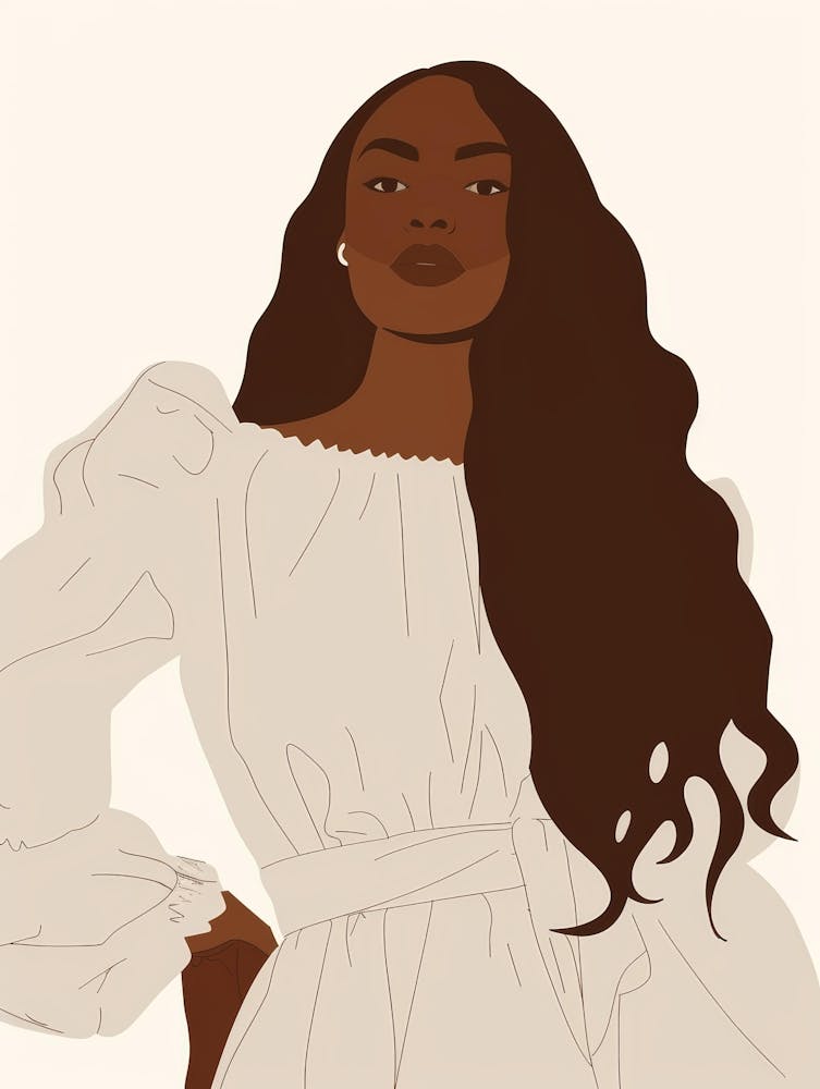 Black Woman With Long Hair