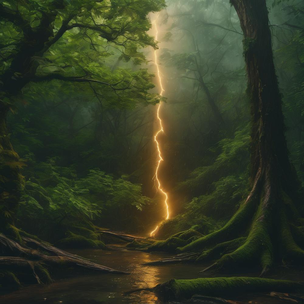 Lightning In The Forest