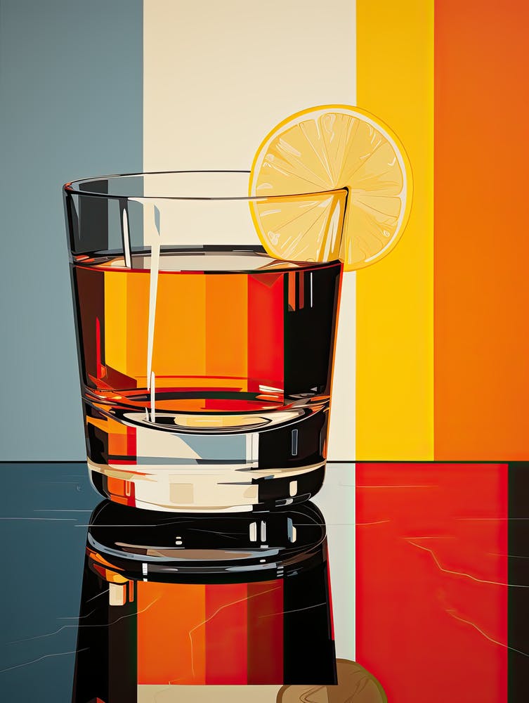 Glass Of Whiskey, Mid century 1
