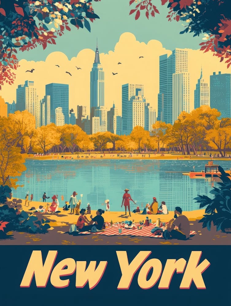 Aihrgdesign Ein von den 1970ern inspiriertes Reiseposter für New York 4