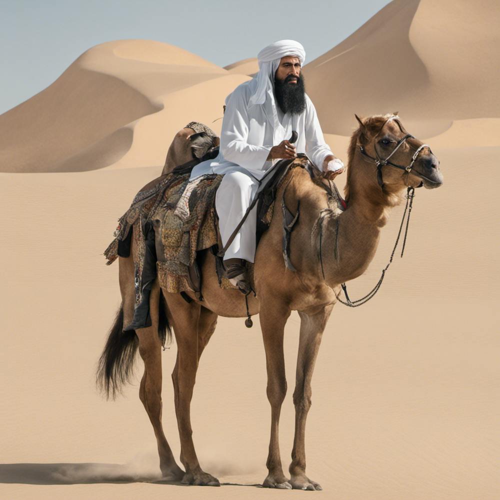 Camel Rider In The Desert