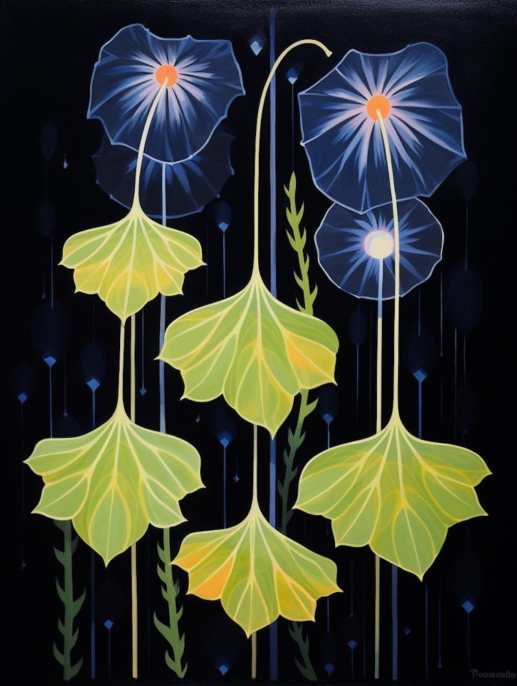 Canterbury Bells 2 Hilma Af Klint Inspired Flower Illustration