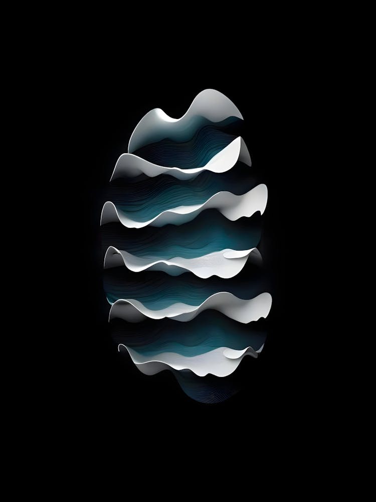 Plain Blank A Close Up Of A Vibrant Abstract Wave Pattern