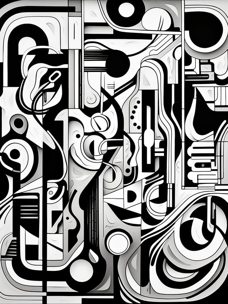 Complexity Abstract Black And White 1