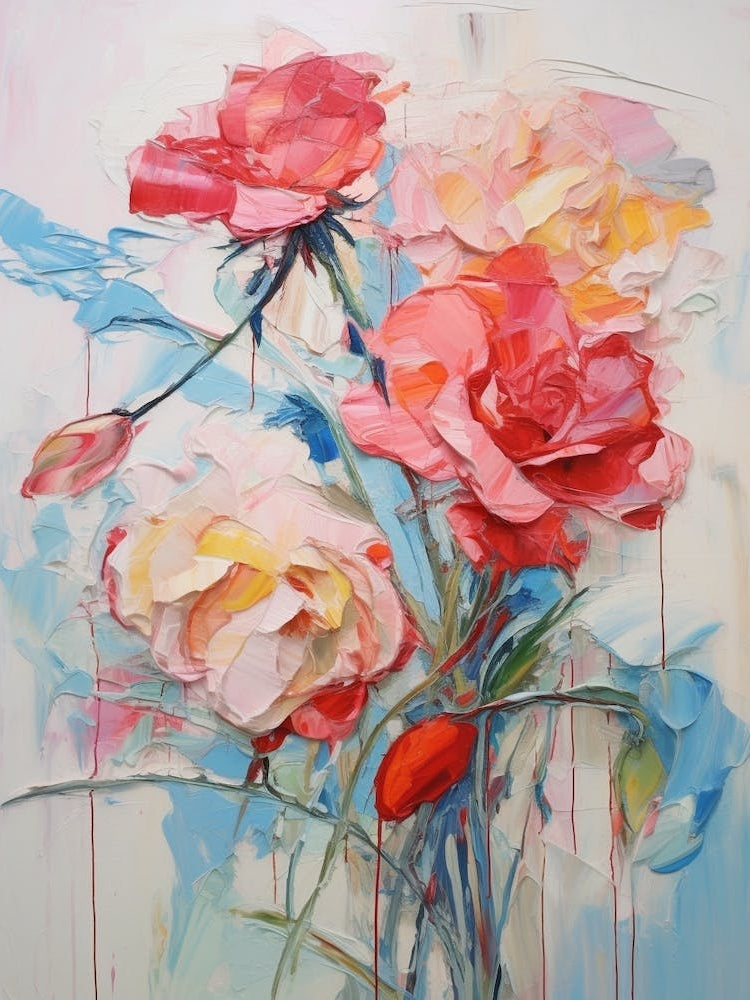 Abstract Flower Painting Carnation 1