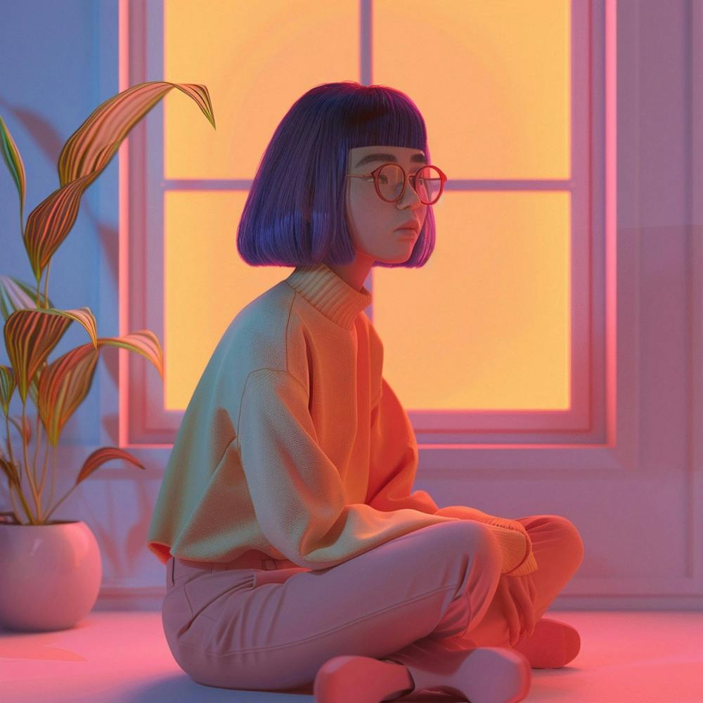 Girl Sitting On The Floor