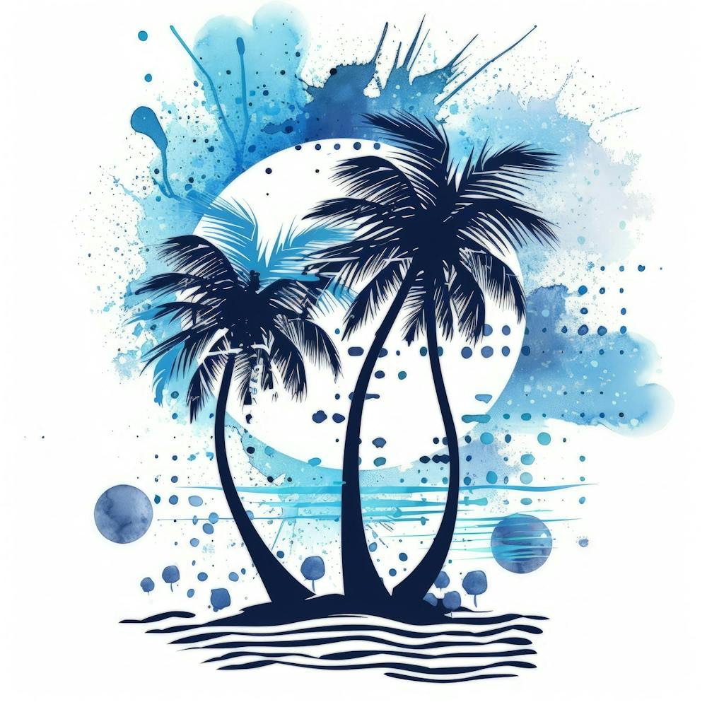 Palm Trees On The Beach 6