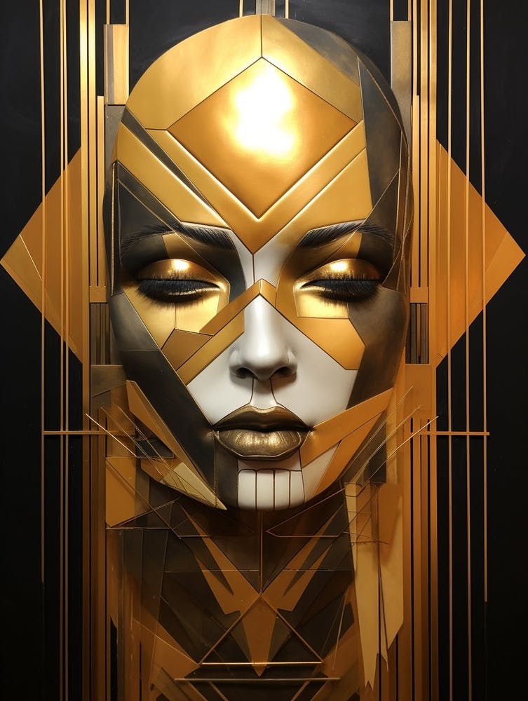 Abstract Geometric Lady Portrait 20