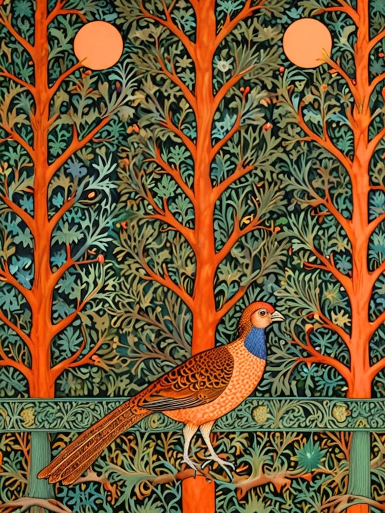 William Morris Pheasant In The Forest 1