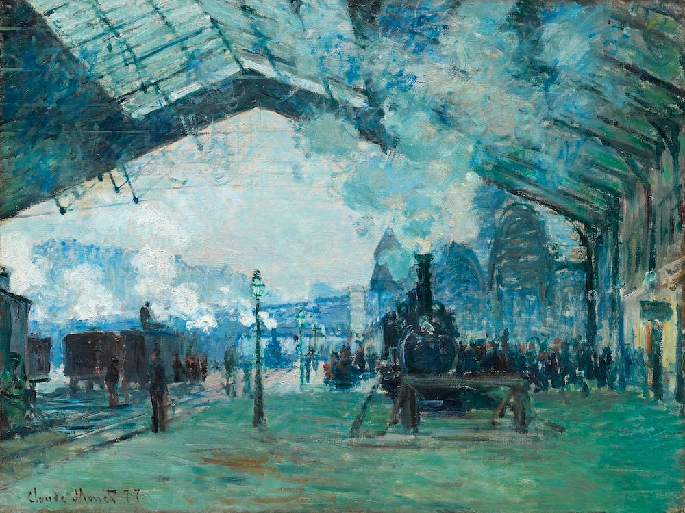 Arrival Of The Normandy Train, Gare Saint Lazare (1887), Claude Monet
