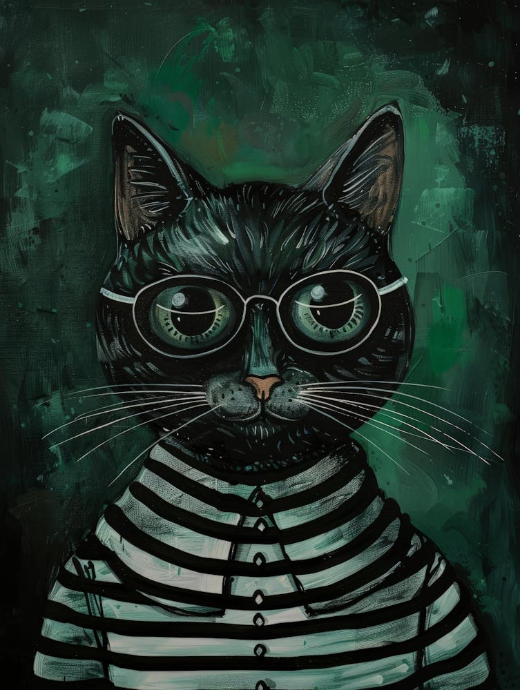 Katze mit Brille 6