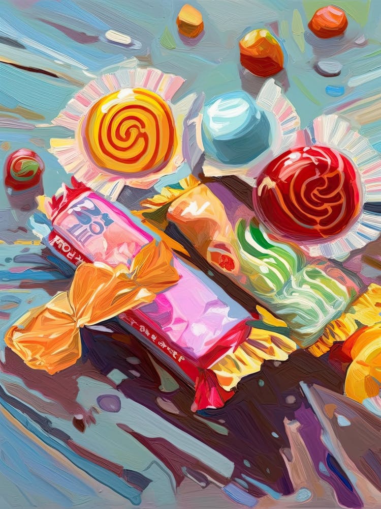 Candies Oil Painting 6