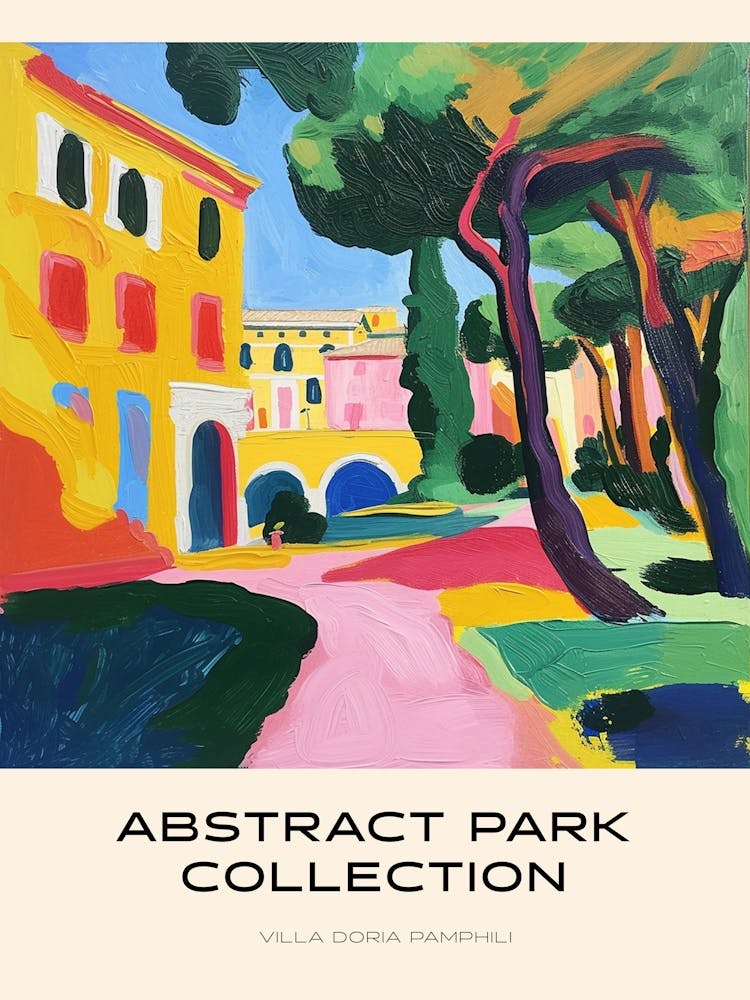 Abstract Park Collection Poster Villa Doria Pamphili Rome 2