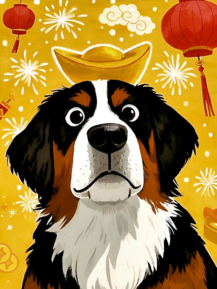 Bernese Dog is Stealing Hearts on RedNote This New Year