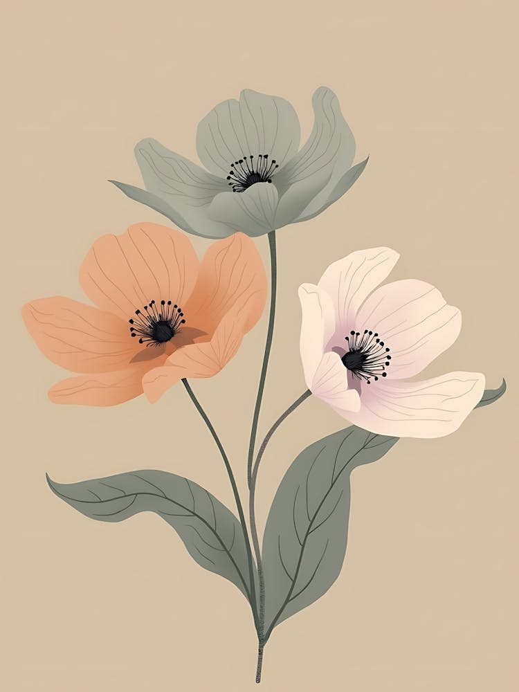 Serene Petal Whispers Œuvre Florale Contemporaine