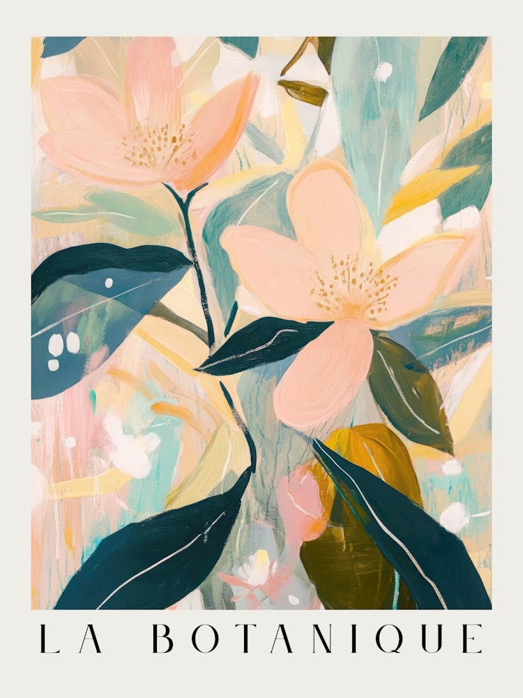 soft pastel botanicals print - modern floral series minimalist art in abstract realism for aesthetic interiors - contemporary wall art perfect for calm bedrooms, elegant offices, or nature inspired feminine decor 5