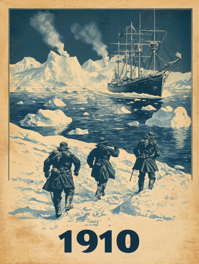 Aihrgdesign A Vintage Adventure Poster Of A Polar Exploration Aaaee4eb 9d6b 445a 816e 7ca7bba0ac90 0