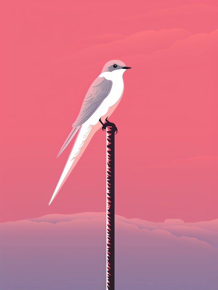 Minimalist Chimney Swift 1 Illustration