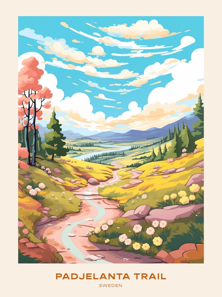 Padjelanta Trail Sweden 2 Hike Poster