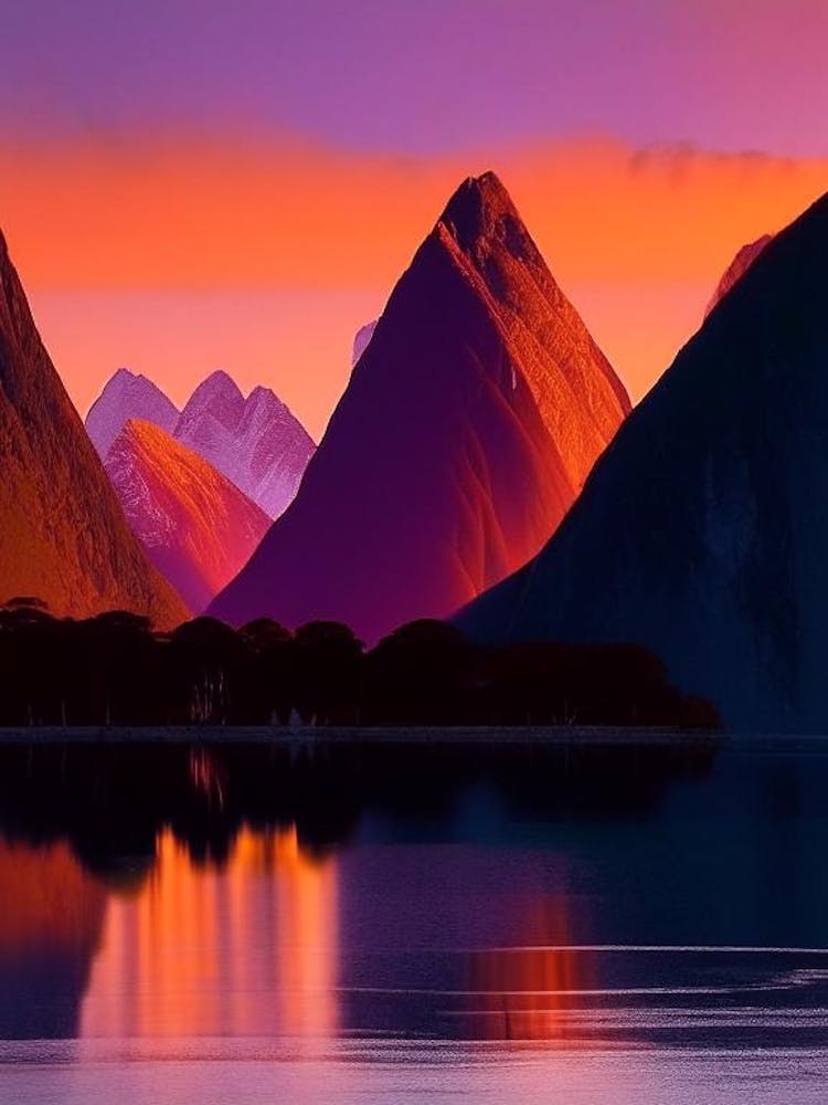 The Milford Sound Retro Sunset