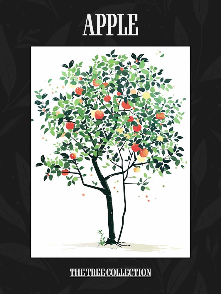 Apple Tree Pixel Illustration 4 Poster