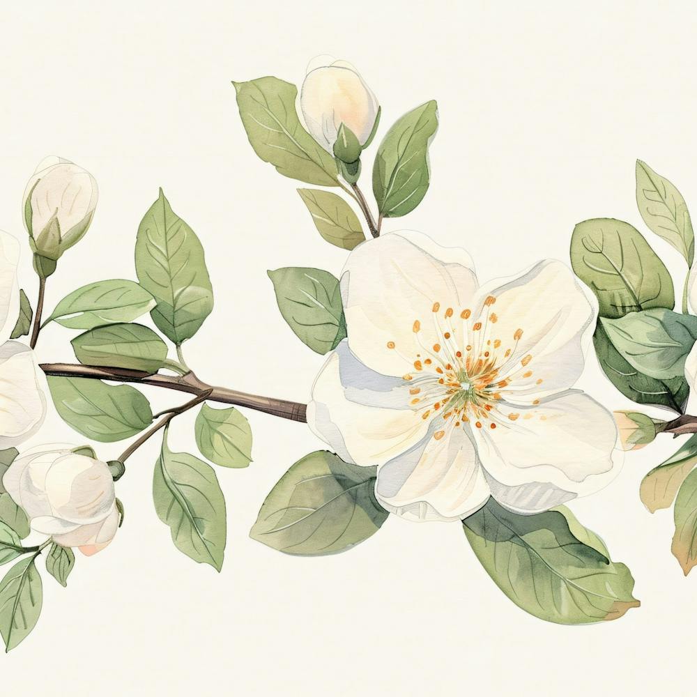 White Blossoms On A Branch