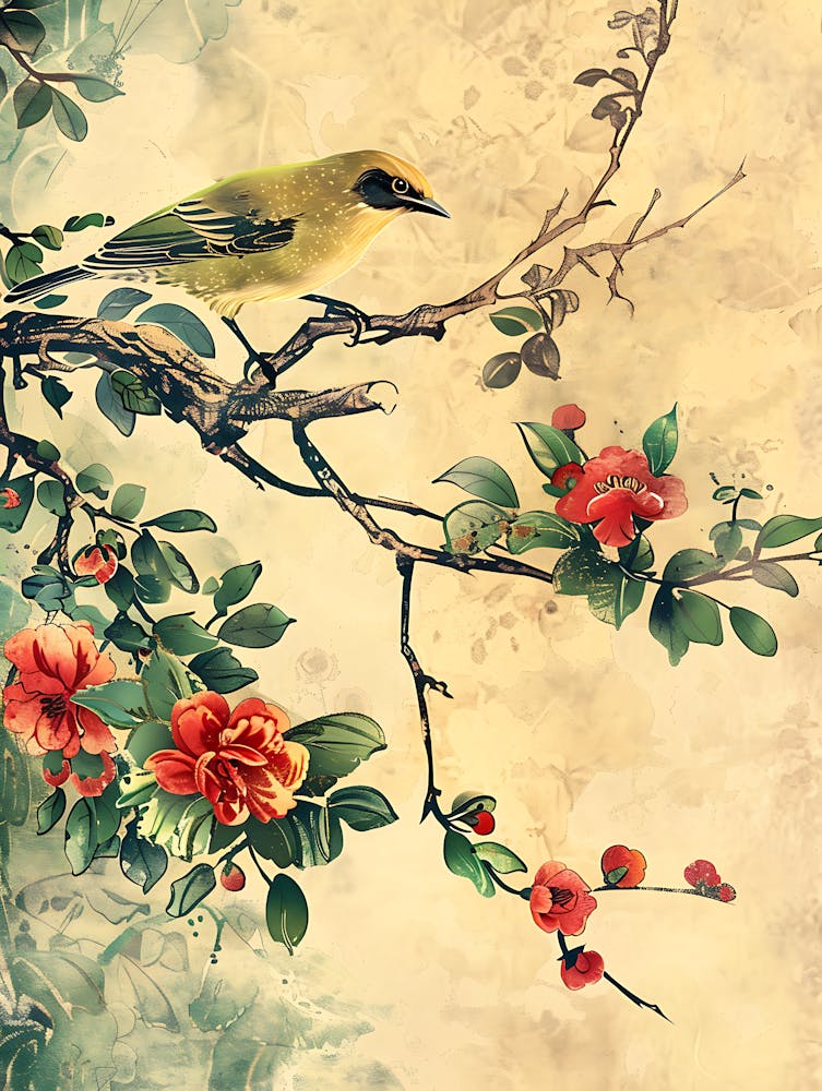 Bird Flowers Chinese Style 2