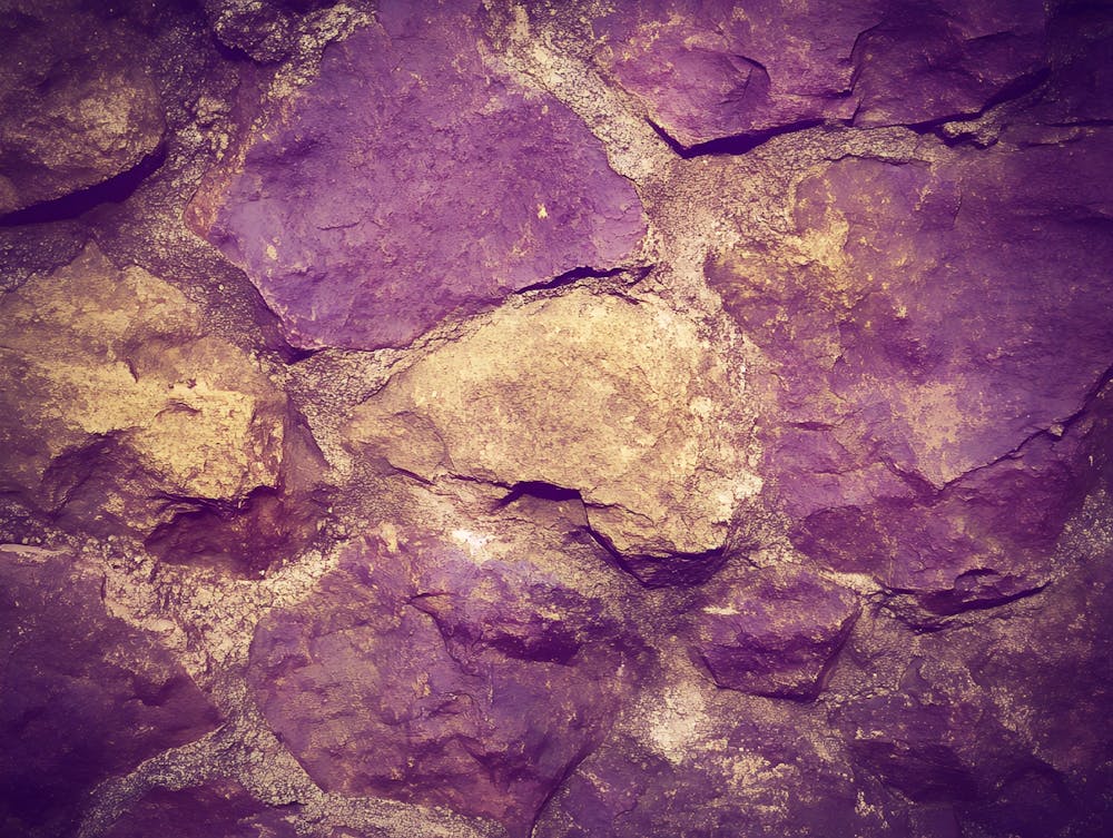 Purple Stone Wall