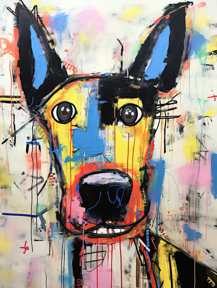Paws and Pigments: Neo-Expressionist Canine Poetry, dog