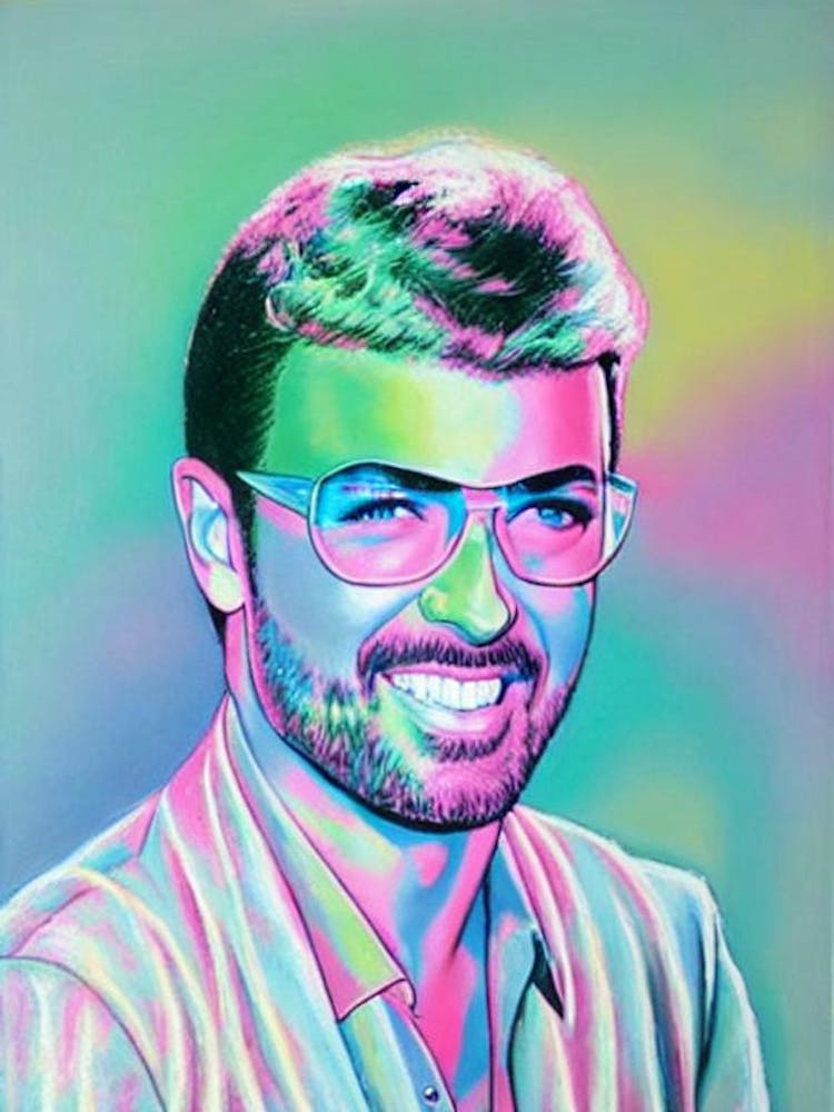 George Michael Colourful Illustration