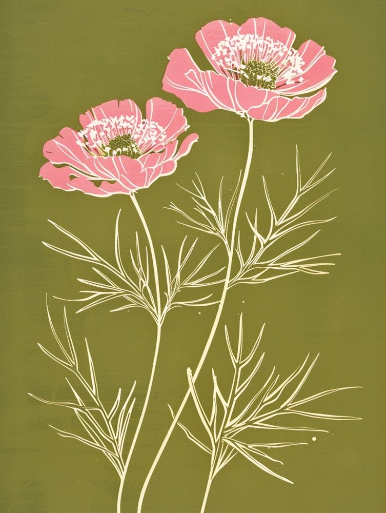Pink & Green Love In A Mist 2