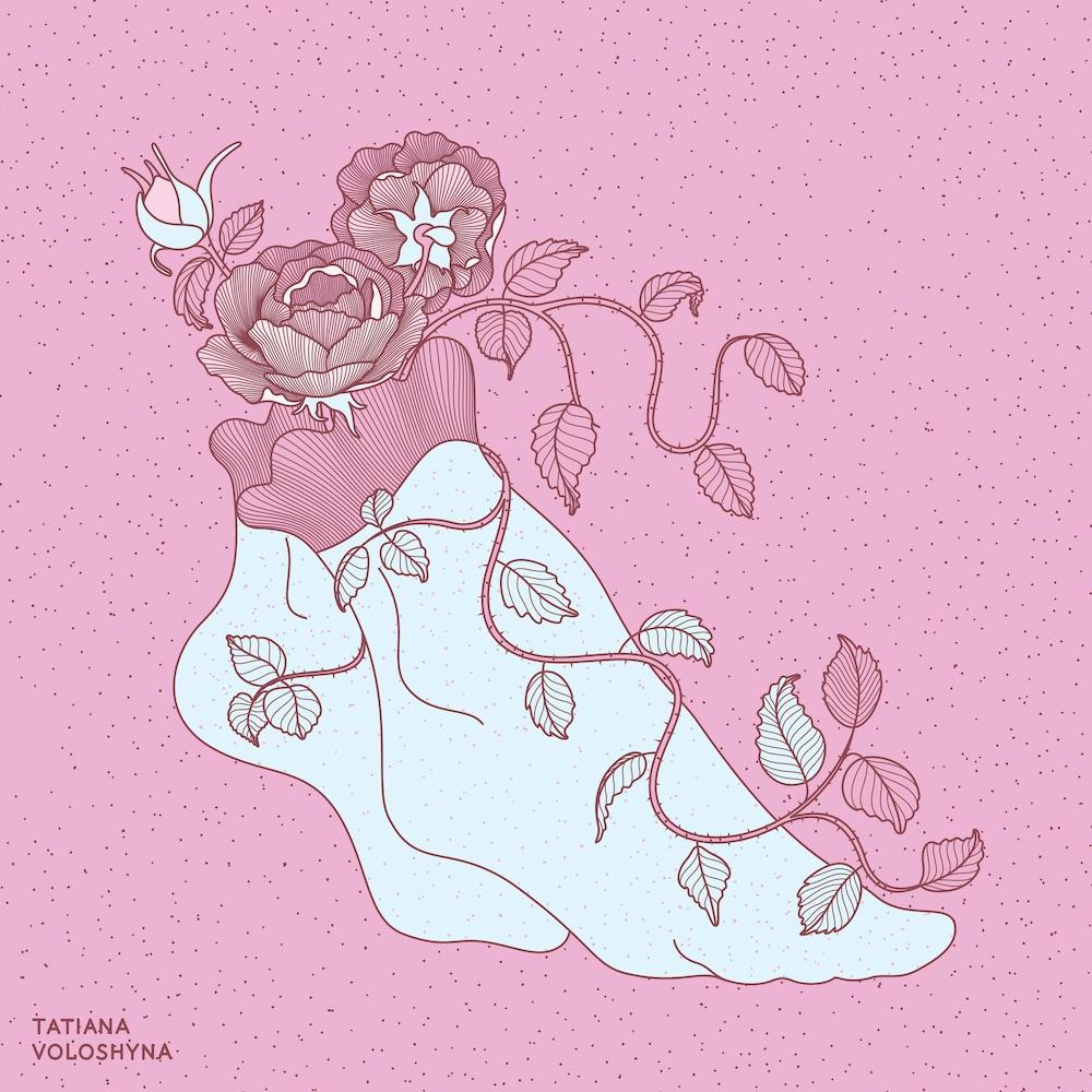 Feet And Rose Square