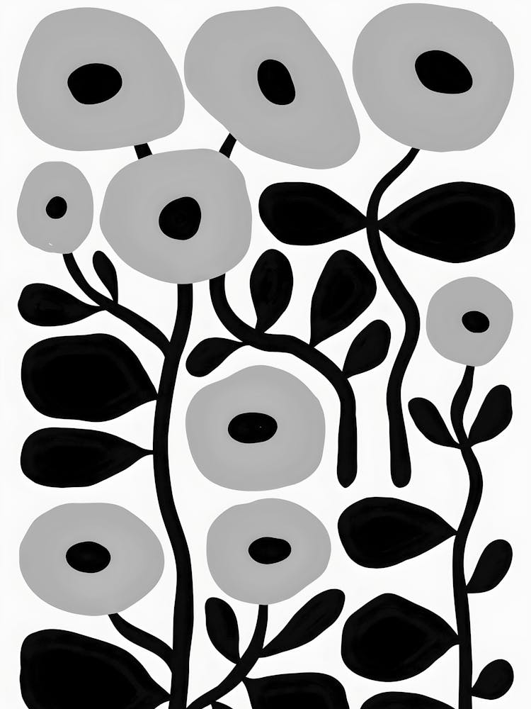 Schwarz-Weiß-Blumen 141