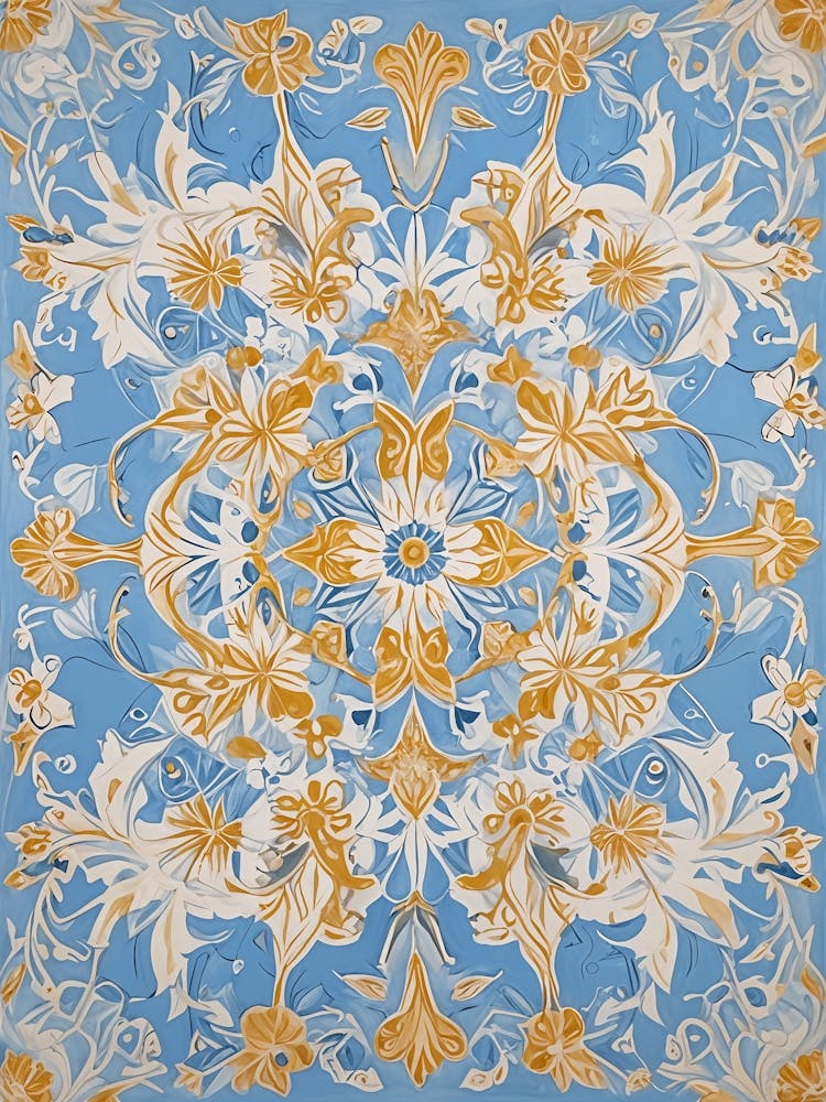 Blue And Gold Kaleidoscope no2