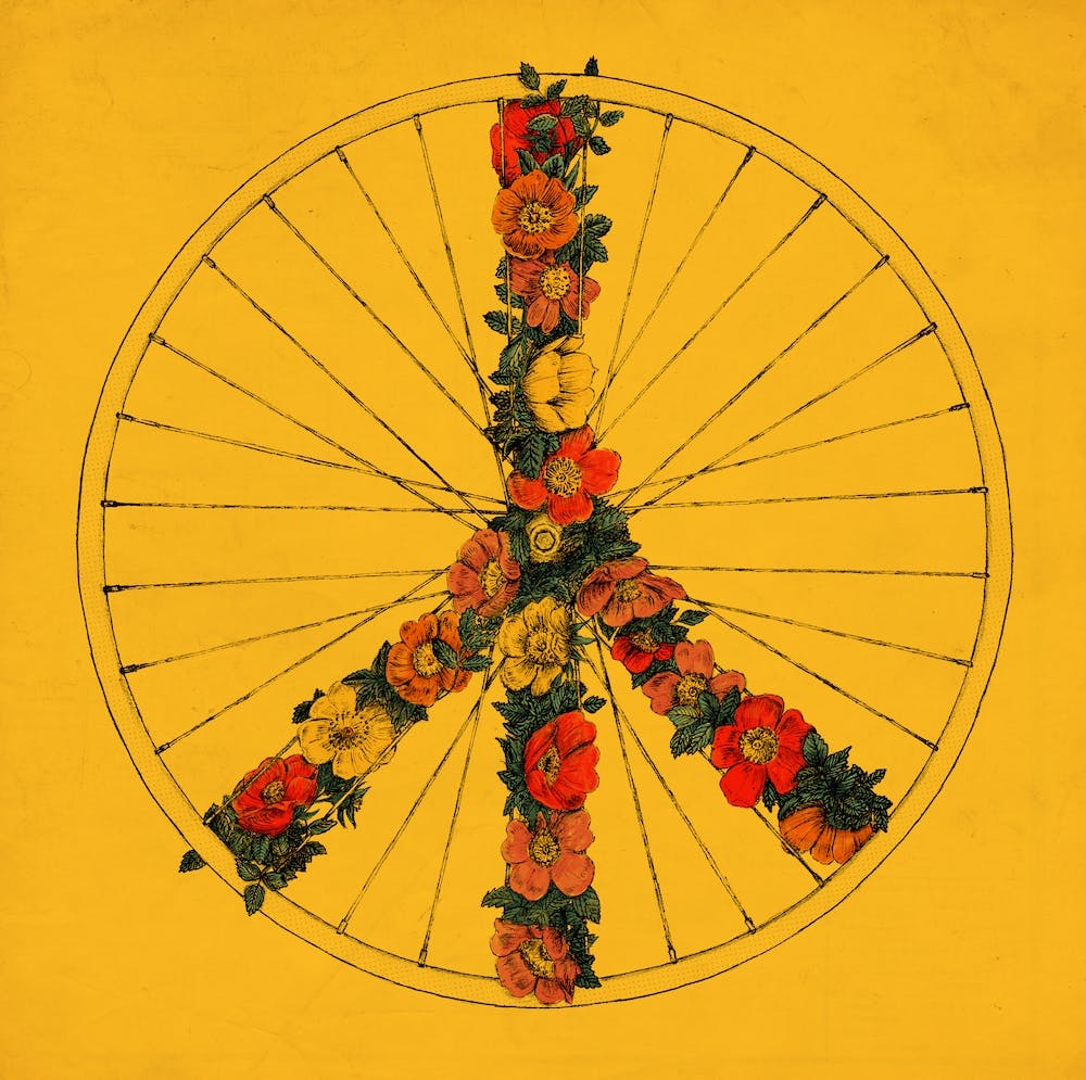 Peace and Bike In Colour