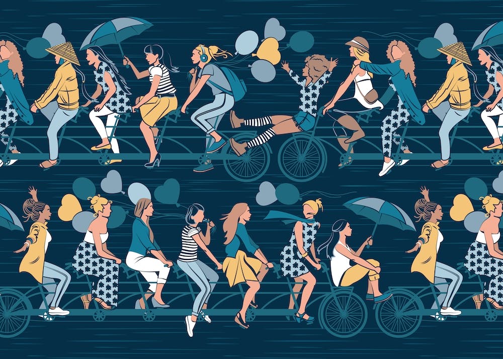 Sisterly riding the world together // sisterhood International Women's Day