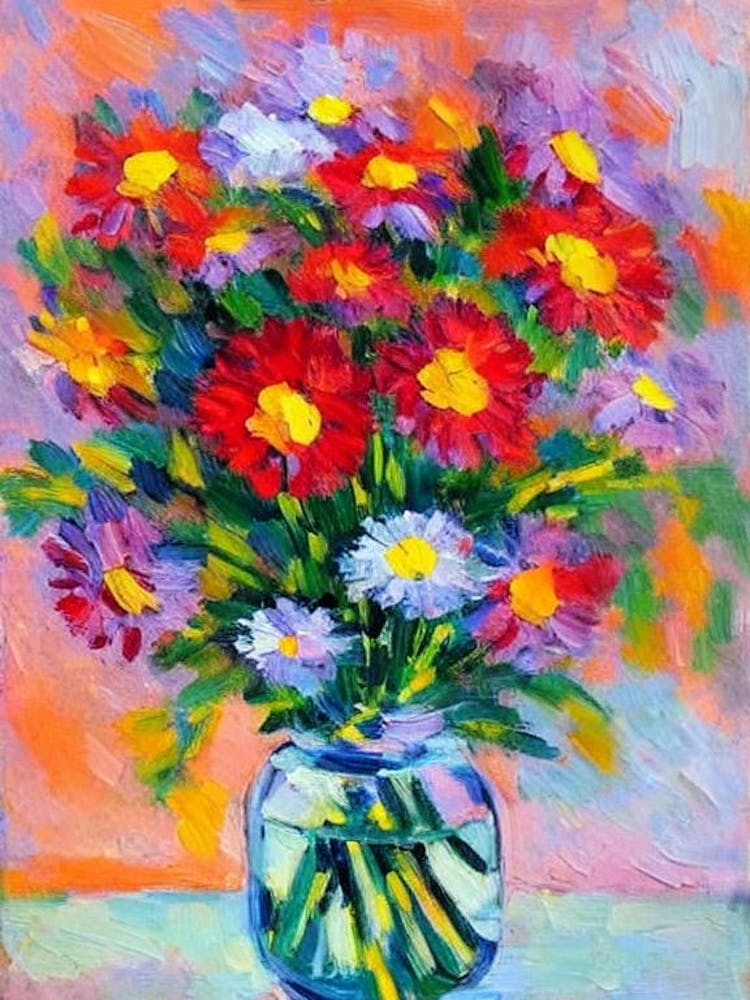 Daisies 2 Matisse Style Flower
