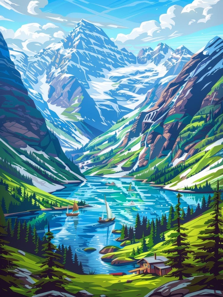 Swiss Alps Landscape