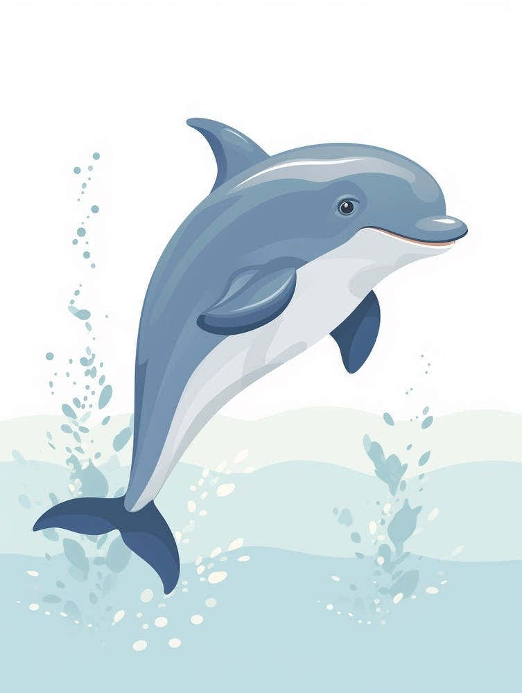 Baby Animal Illustration  Dolphin 5