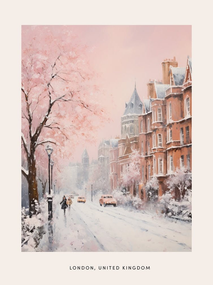 Dreamy Winter Painting Poster London United Kingdom 8
