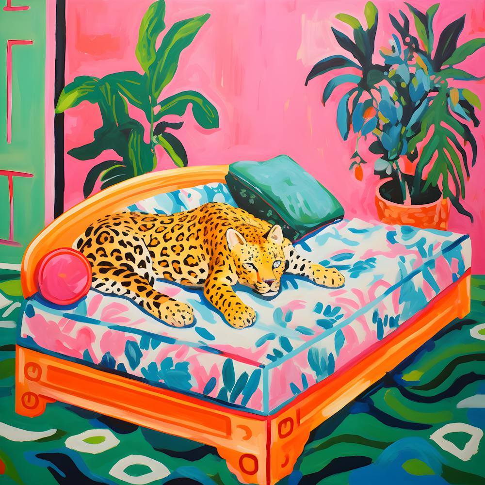 Leopard On Bed