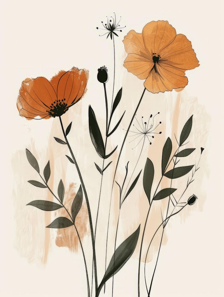 Orange Mohnblumen 6