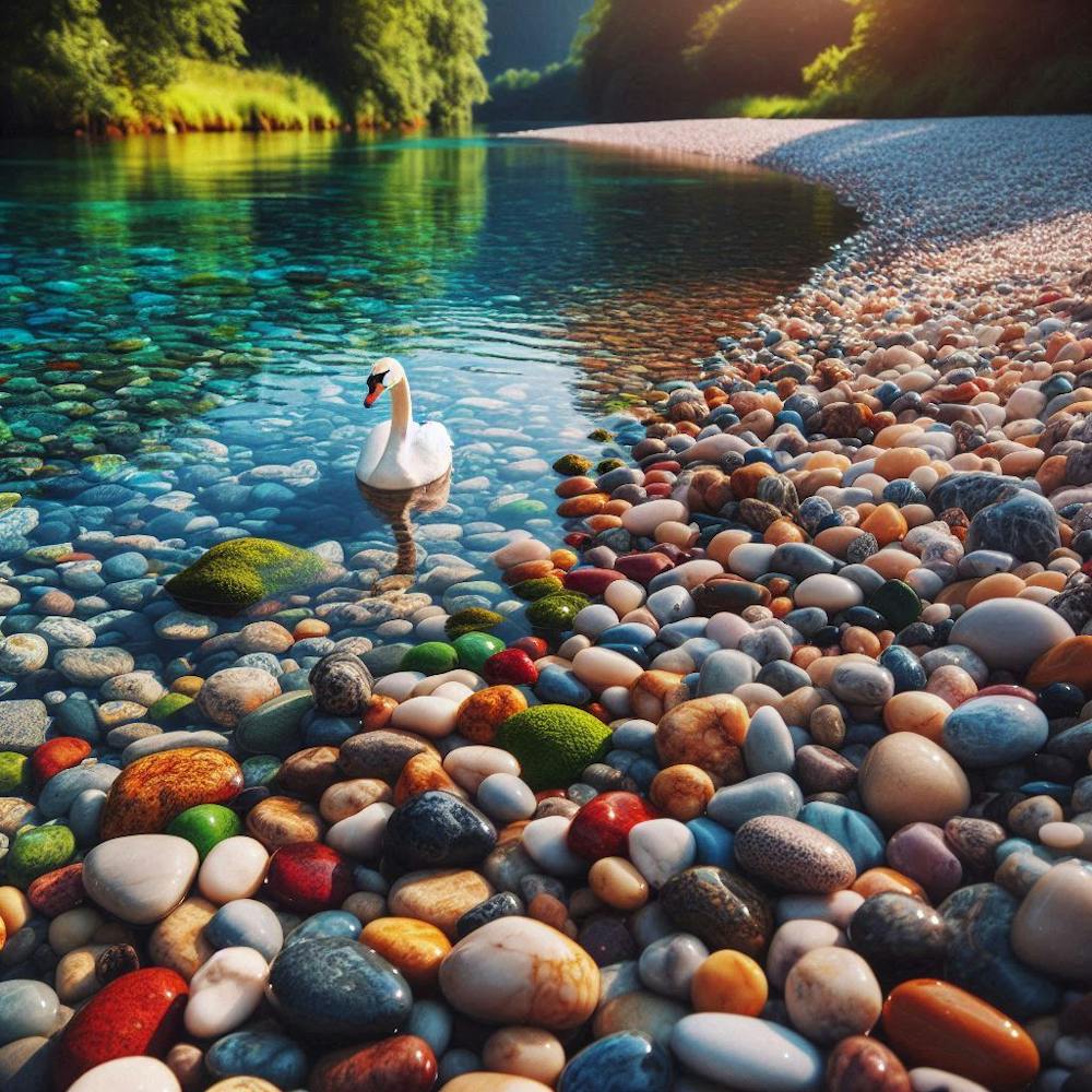 Cygne dans la Rivière