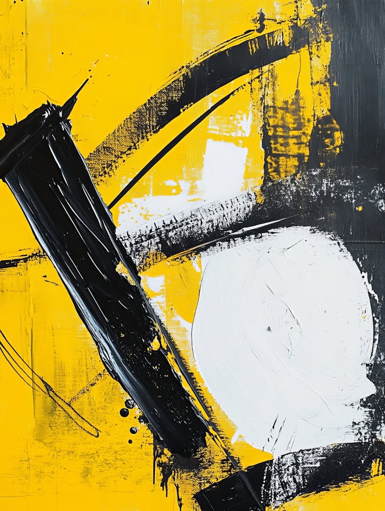 Minimalistic Black Yellow Abstract
