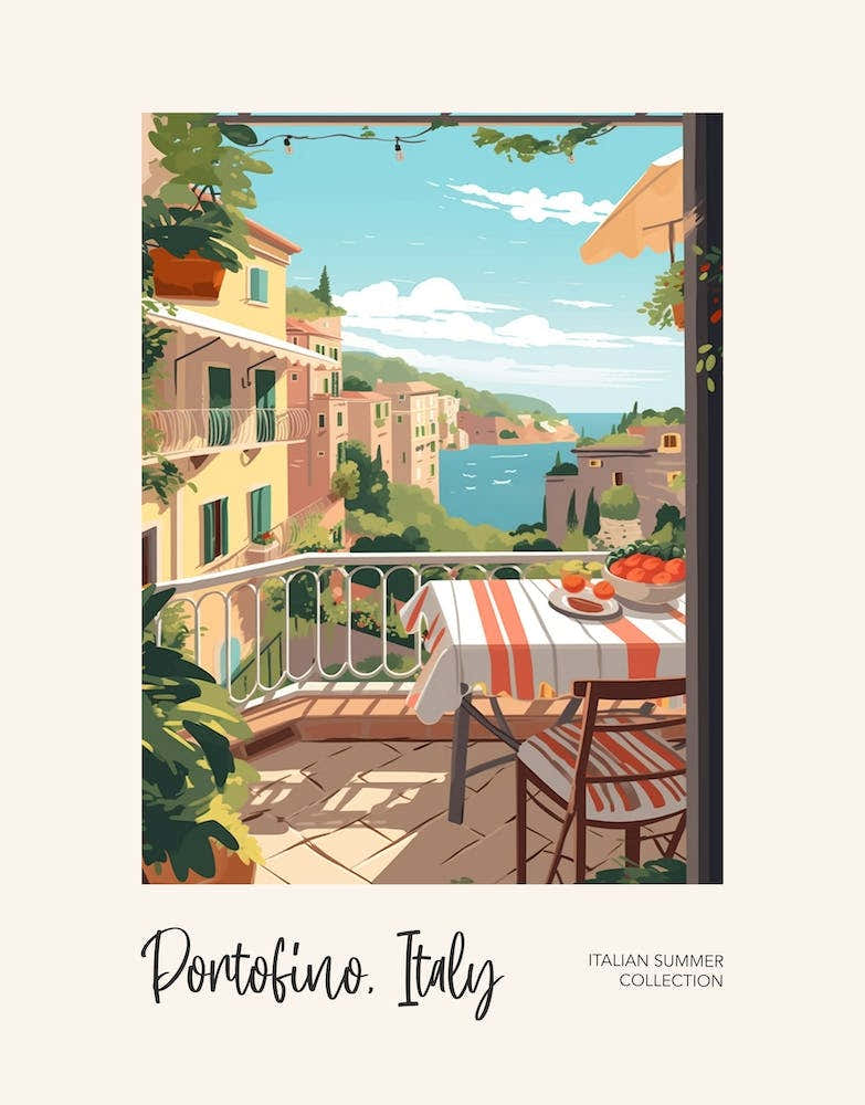 Portofino Cat On A Window 2 Italian Summer Collection